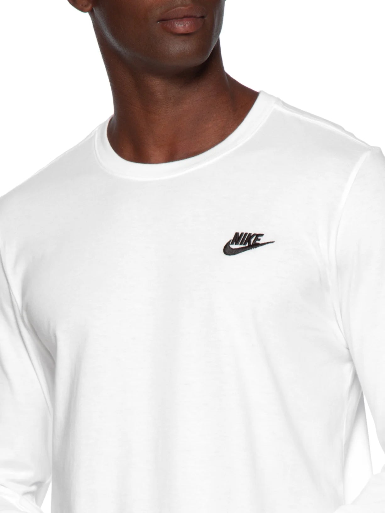 Camiseta Nike M NSW Club Tee Manga Longa - Branca