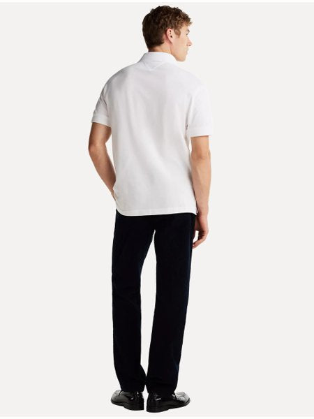 Polo Tommy Hilfiger com Faixa Frontal - Branca Regular-  2025