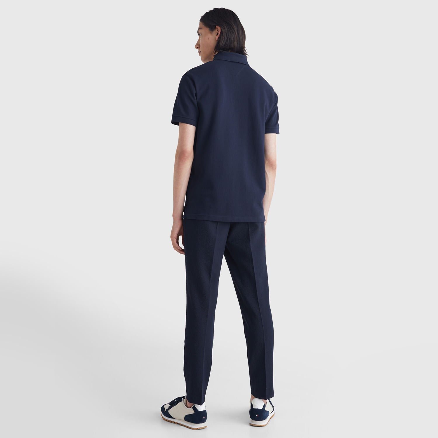 Polo Tommy Hilfiger 1985 Clássica em Piqué - Azul Marinho