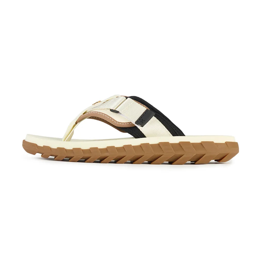 Sandália Kenner Megah  L7NNON Plus Masculina Creme e Preto