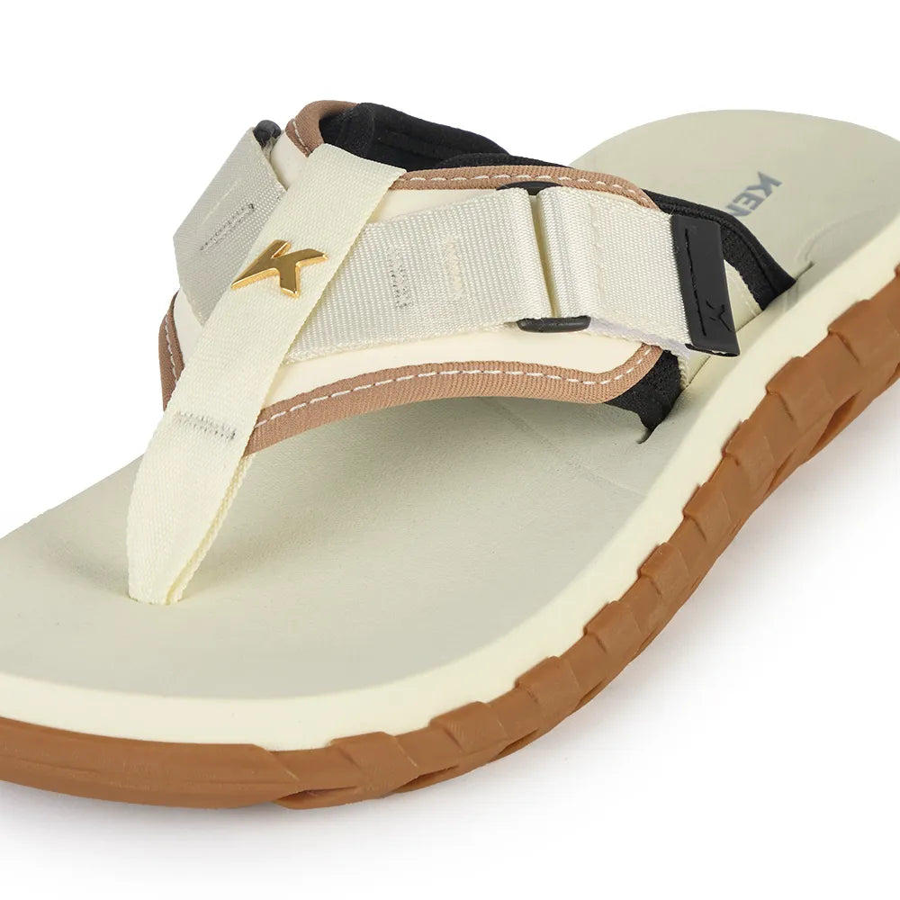 Sandália Kenner Megah  L7NNON Plus Masculina Creme e Preto