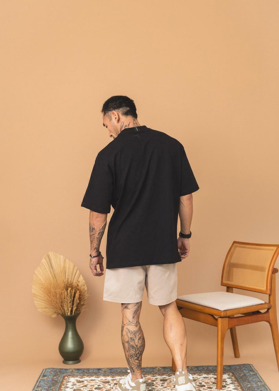 Camiseta The Hopers Oversized Hexagon Tag Preta