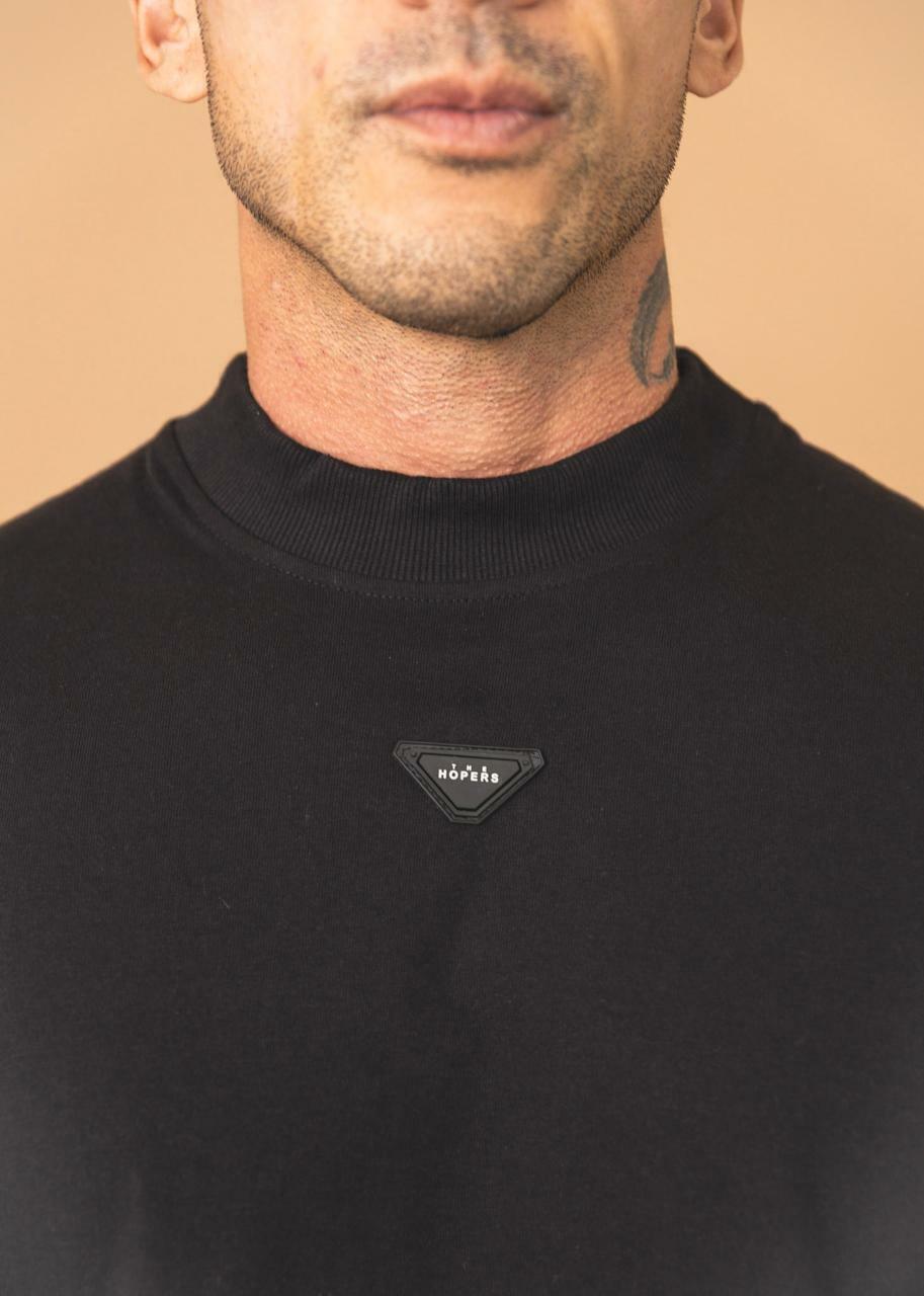 Camiseta The Hopers Oversized Hexagon Tag Preta