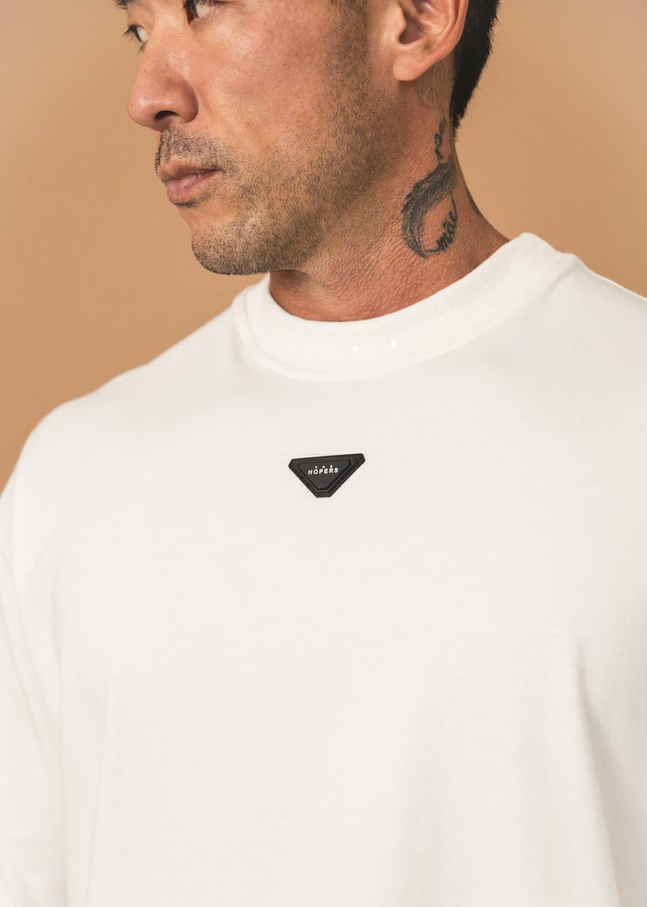 Camiseta The Hopers Oversized Hexagon Tag - Off White