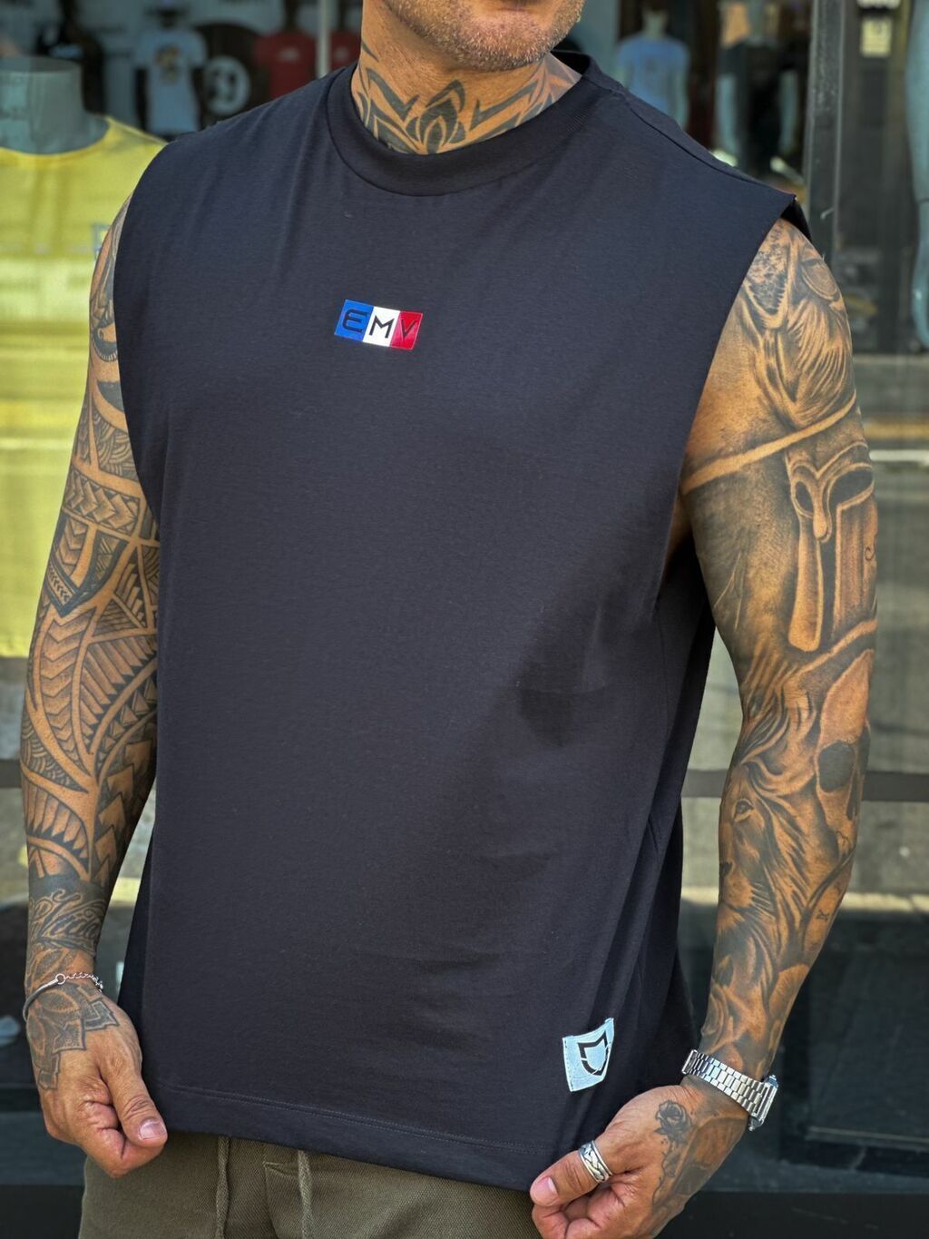 Regata Machão Emive Oversized "France" Preta