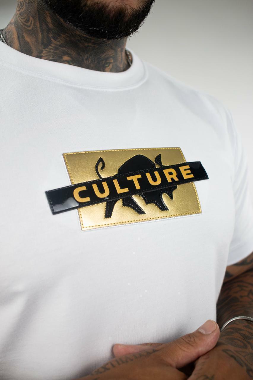 Camiseta Effel Culture "Gold Bar" Slim Fit Branca