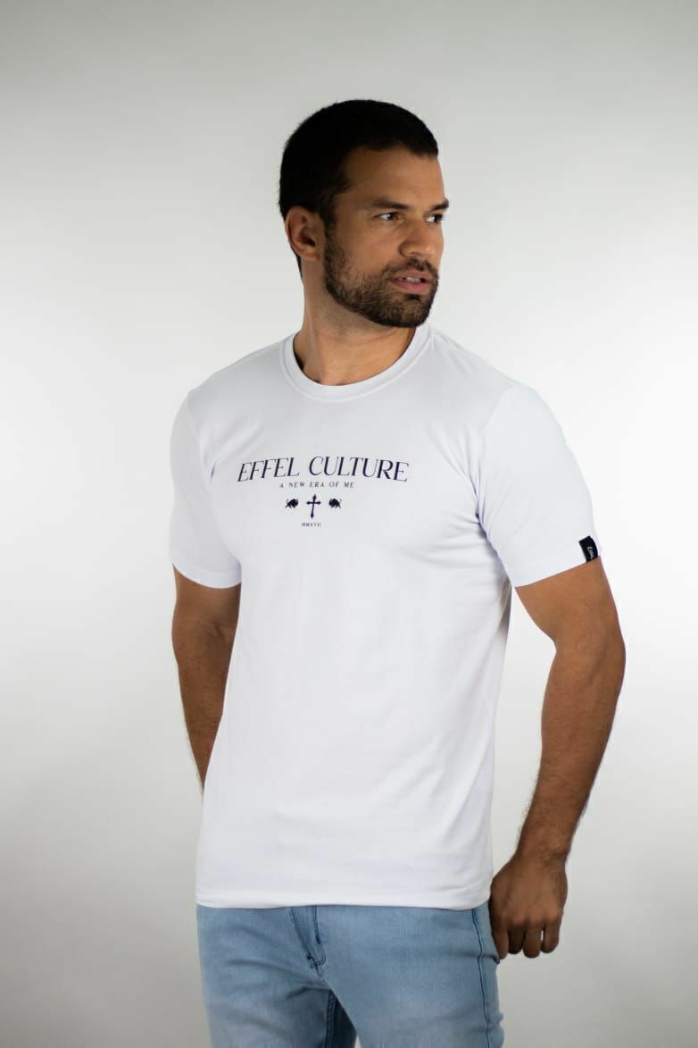 Camiseta Effel Culture "New Era" Slim Fit Branca