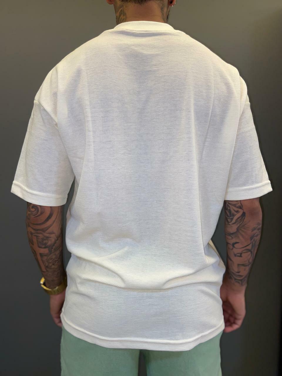 Camiseta Longuini Oversized em Malha Inglesa - Caramelo