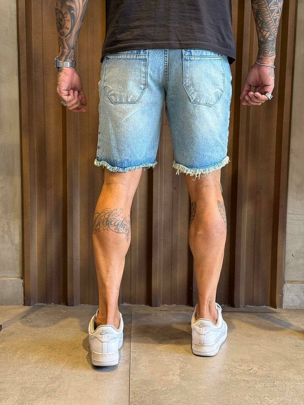 Bermuda Jeans Jay Jones Slim Destroyed - Delavê