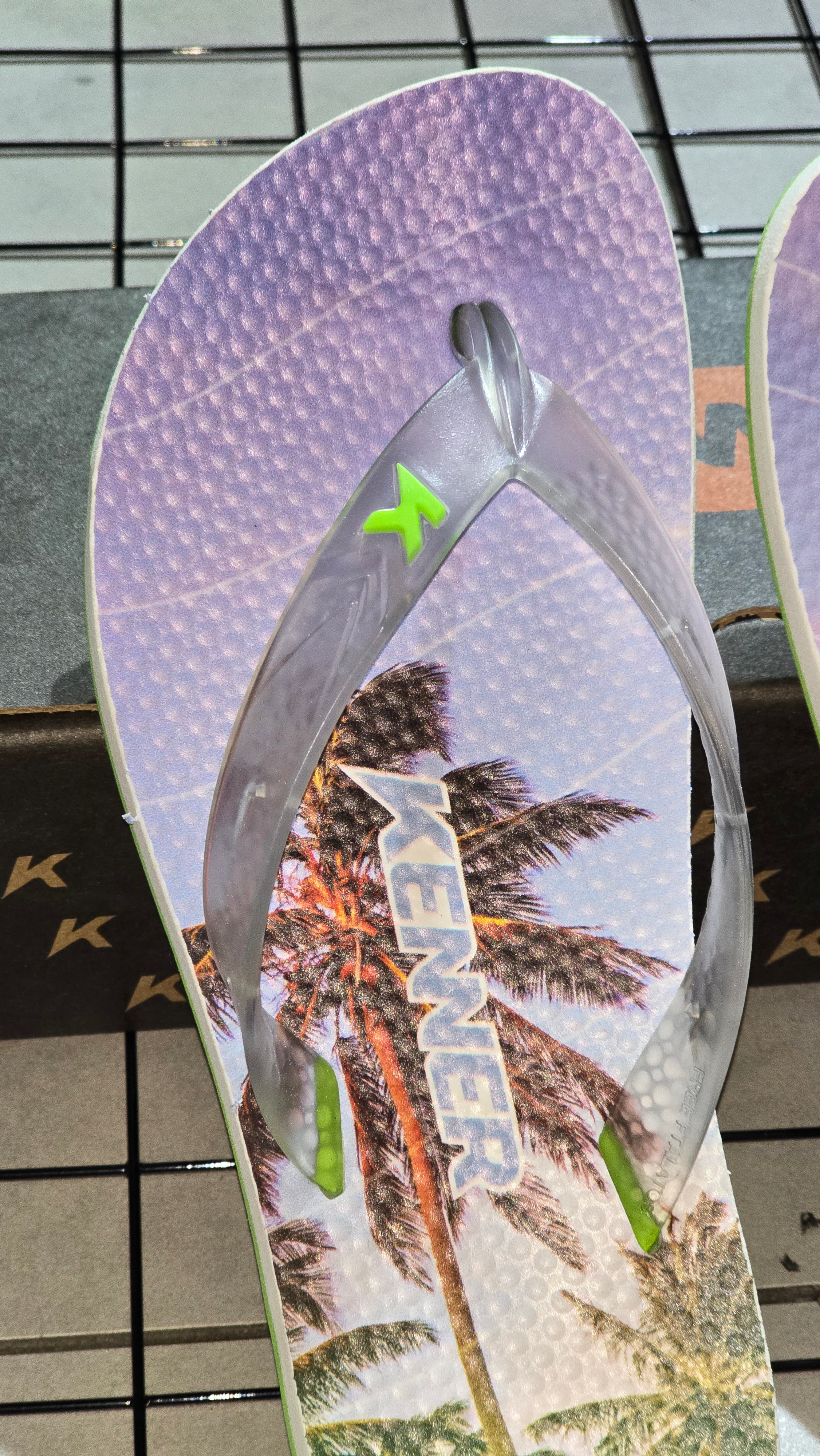 Chinelo Kenner Masculino Summer Edição 2026 Tropical Sunset com Solado Verde Neon