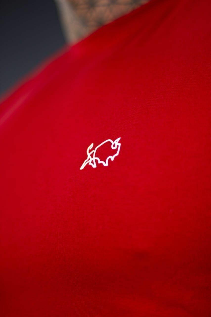 Camiseta Effel Culture Slim Fit de Algodão com Mini Logo - Vermelha